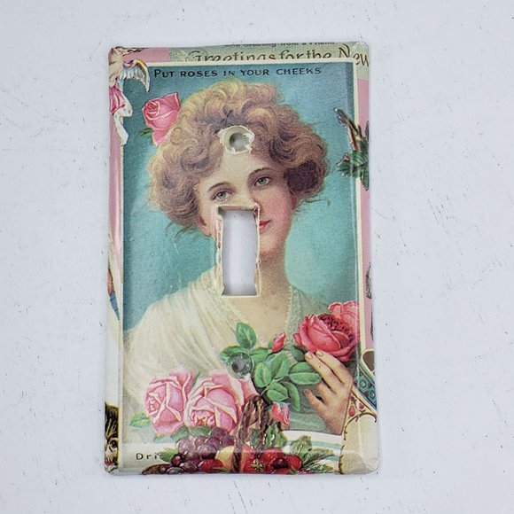 Vintage Hires Root Beer Light Switch Plate Cover Put Roses In Your Cheeks - Picture 1 of 5